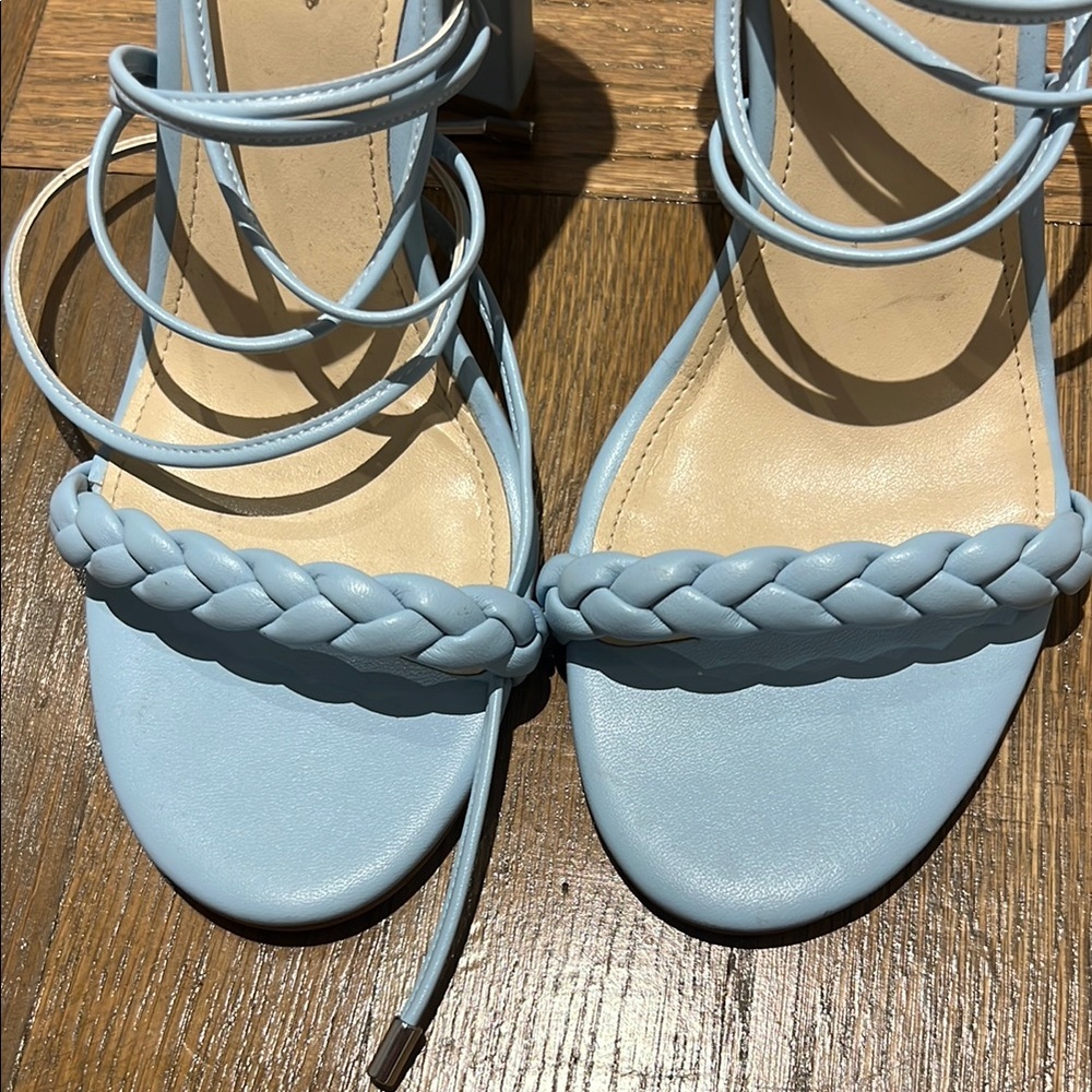 Nine West Braided Strap, Ankle Tie Heel Sandals - Picture 6 of 6